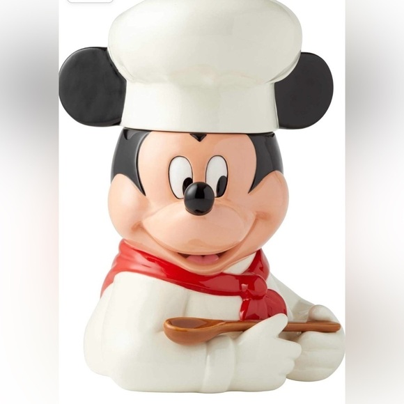 Enesco Disney Chef Mickey Mouse Cookie Jar NWT - Picture 6 of 8